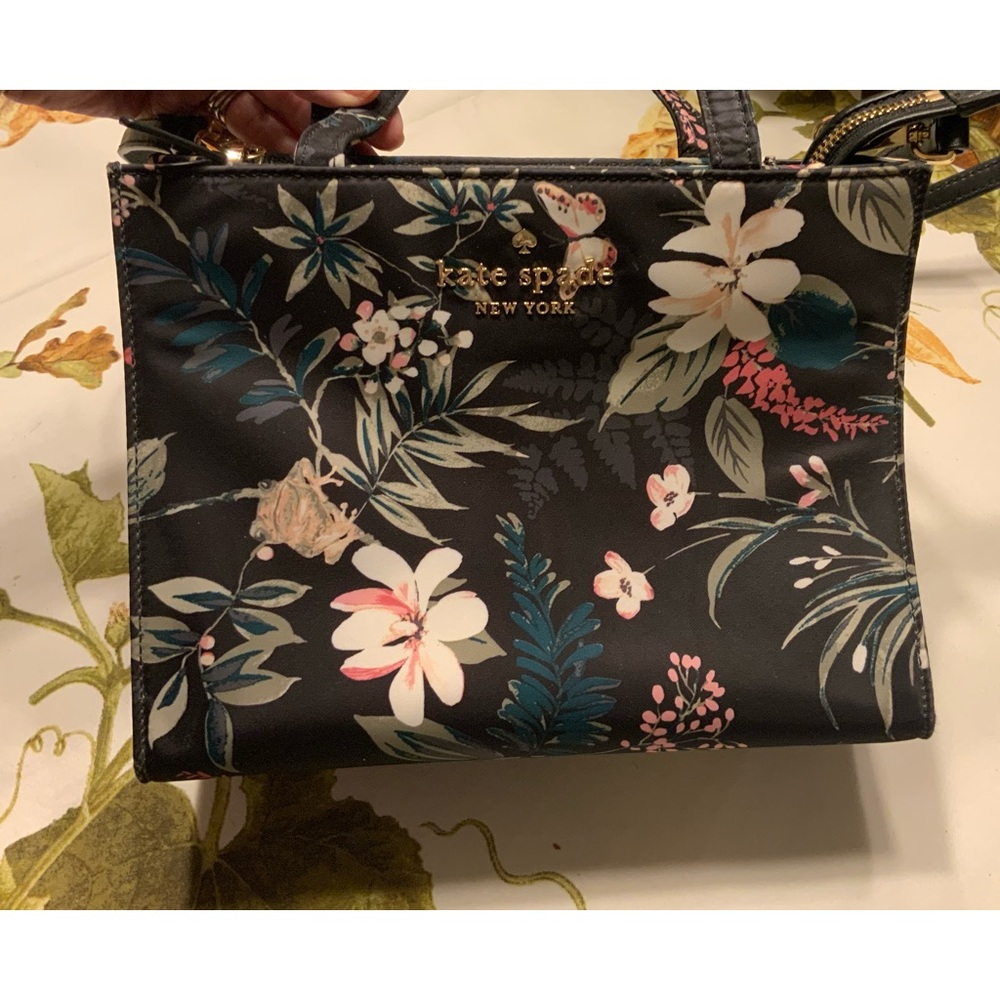 Kate Spade Black Floral Handbag